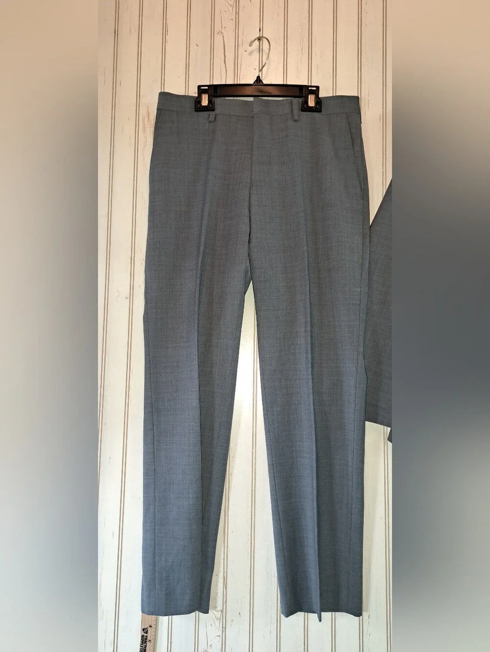 Men's Crown & Ivy Wool Blend Suit NWOT 38 SHORT Pants 32x30 Heathered Gray